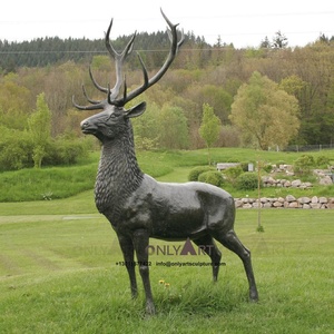 Art Dier Thema Decoraties Brons Casting Herten Standbeelden Voor Outdoor - Product Image 1