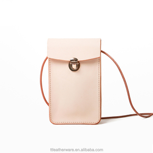 Las mujeres de cuero de vaca 100% bandolera Mini teléfono bolsa - Product Image 1