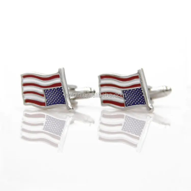 American flag design custom enamel cufflinks flag cufflinks