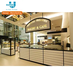 आधुनिक डिजाइन कॉफी की दुकान कस्टम बेकरी कॉफी की दुकान इंटीरियर डिजाइन इनडोर बेकरी कियोस्क फर्नीचर