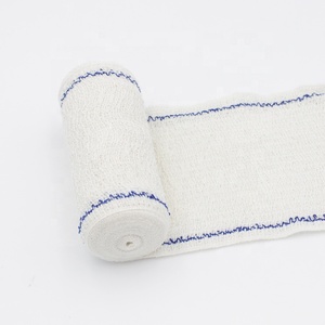 Rouleau de crêpe élastique, en coton, avec ligne bleue/rouge, haute qualité, 1 pièce