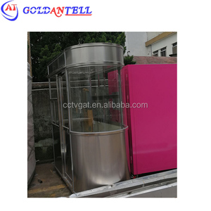 1m Slim Steel Security Guard Shack Narrow Parking Exit <strong>Cashier</strong> Booth Prefabricated Sentry Box Space-saving <strong>Toll</strong> Kiosk Station - Product Image 2