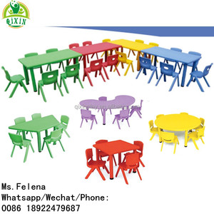 2020 Hot Nhà Máy Bán Buôn Nhựa Trẻ Em Bảng Và Ghế Mẫu Giáo Mầm Non Daycare Trường Mẫu Giáo Trẻ Em Đồ Nội Thất Bộ - Product Image 2