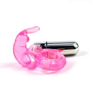 Sexspielzeug Rabbit Bullet Orgasmus Erektion Männer Silikon Penisring - Product Image 6