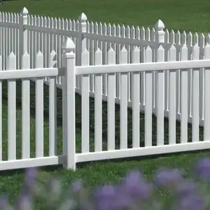 Fence Panels UV Resistant White PVC Plastic Vinyl Picket Fence Panels For Sale
