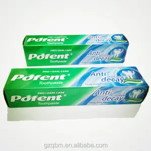 Pofent pasta de dentes 2 cores, anti-decalque e clareamento dos dentes, proteção dupla de pasta de dente