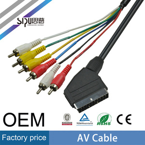 SIPU Composite audio & vidéo câble RGB 21Pin péritel mâle commutateur à 3RCA Phono Plug AV Câble - Product Image 4