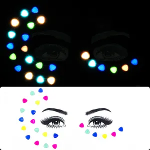 tattoo sticker Color glow-in-the-dark face jewelry s and Halloween Luminous face jewelry