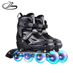 Sepatu Skate Anak Laki-laki, Lampu Led 4 Roda Inline