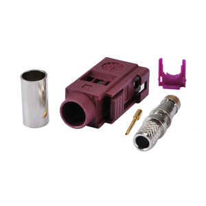 Fakraตัวเชื่อมต่อRF Coaxial Fakra Dสีม่วง/<span class=keywords><strong>4004</strong></span> Jack Crimp ConnectorสำหรับRG58 LMR195สำหรับรถยนต์GSM Cellularโทรศัพท์เสาอากาศ - Product Image 3