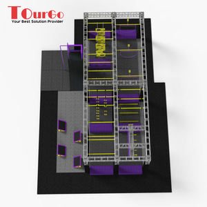 TourGo American <span class=keywords><strong>Ninja</strong></span> Warrior Curso de obstáculos de aluminio Gimnasio Interior Adultos y niños Curso de obstáculos para la escuela - Product Image 4