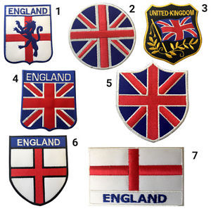 Wholesale Custom <strong>UK</strong> Heart-Shaped Flag Stitch Embroidered Patches Felt Fabric Iron on <strong>Jackets</strong> - Product Image 4