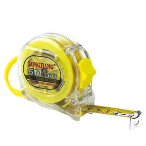 New ABS Clear Case Tape Measure Transparent 5m/16ft Steel Measuring Tape