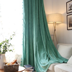 Cortina de terciopelo opaca de Color sólido grueso de lujo, paneles de tela, cortinas para sala de estar, gran oferta, cortinas de ventana de fantasía europea - Product Image 3