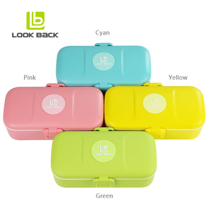 Tùy chỉnh leakproof đa khoang Bento Hộp Ăn Trưa với thép không gỉ dao kéo nhựa container thực phẩm lò vi sóng an toàn - Product Image 6