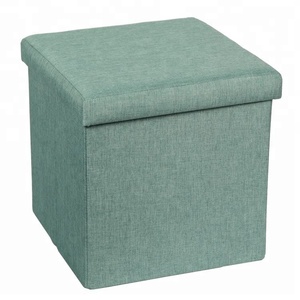 Bailey linen vải vuông gấp lưu trữ Ottoman Phân - Product Image 5