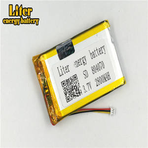 Spina 1.25-3 P 3.7 V 804070 2800 mah Ultra Sottile batteria Lipo, film sottile Batteria Al Litio Batteria Ricaricabile Li-Ion - Product Image 3