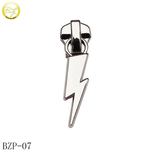 Custom Embossed Logo Slider Bags Accessory Metal <strong>Zipper</strong> Pulls Movable Backpack Metal <strong>Zipper</strong> Puller <strong>Replacement</strong> <strong>Zipper</strong> Parts - Product Image 4