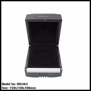luxury men's 2026 leather pattern metal plate <b>stitching</b> <b>watch</b> box - Product Image 3