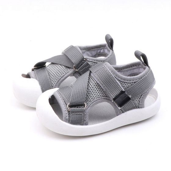 Летняя обувь для младенцев, обувь для маленьких девочек и мальчиков, дышащая нескользящая обувь для детей с защитой от столкновений