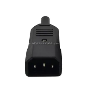 IEC 60320 C14 Male Straight Re-Wireable Plug Iec C14 Male Plug Connector with UL