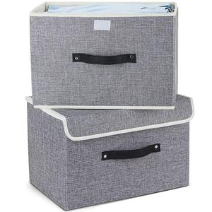 HOME ORGANIZATION Wholesale decorative Foldable Cubes Nonwoven Fabric Clothes Storage Box With Lids