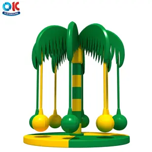 OK Playground High Quality Soft Rotating Indoor Kids electrical coconut tree playground