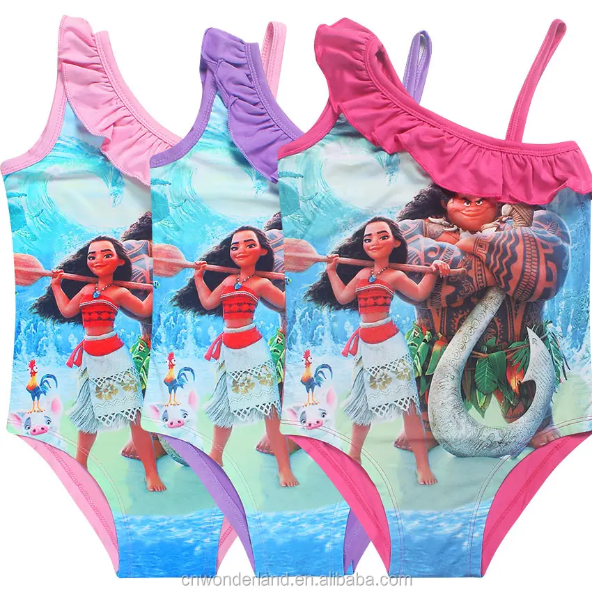 Großhandel 2017 Kinder Mädchen Bade bekleidung Moana Kinder Badeanzug One Piece Beach Wear