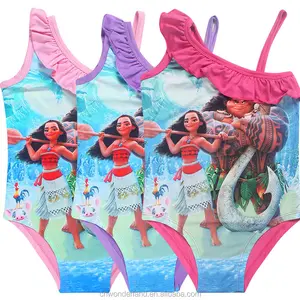 Wholesale 2017 kids Girl Swimwear Moana Kids Swim Suit One Piece Beach Wear