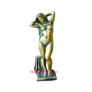 Scultura uomo nudo in bronzo per soggiorno interno metallo artigianato statua ornamenti - Product Image 5