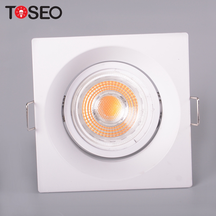 Mr16 Housing Anti Glare Downlights / IP20 Square Recessed Bathroom Lights