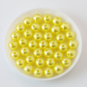 Perlas Redondas de Plástico blanco y arroz de alta calidad estándar de 3 -14mm con 1 agujero para vestido de novia - Product Image 6