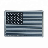 Kustom timbul Logo 3d Transfer panas karet Patch silikon lencana karet Usa Amerika lembut kustom US bendera PVC Patch
