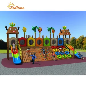 Yapı Oyun Set Ahşap Playsets Açık Alan Merkezi Zemin Ahşap Oyun Parkı