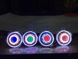 Faro Delantero Morsun de 7 Pulgadas con Lente Bi-Xenón H4 HID de Colores para Jeep <span class=keywords><strong>JK</strong></span> para Wrangler, Ojos de Demonio, Proyector de Motocicleta, Faro Delantero HID - Product Image 6