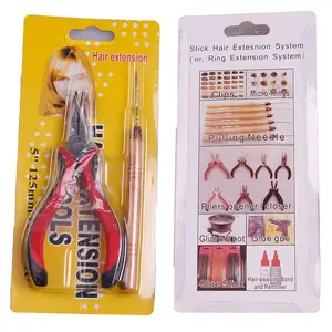 Offre Spéciale pinces et loquet Crochet Crochet aiguilles de traction pour Extensions de cheveux Kit d'outils
