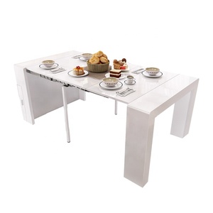 Ciudad moderna cena de estilo muebles plegable Blanco alto brillo de la Mesa de cocina - Product Image 1