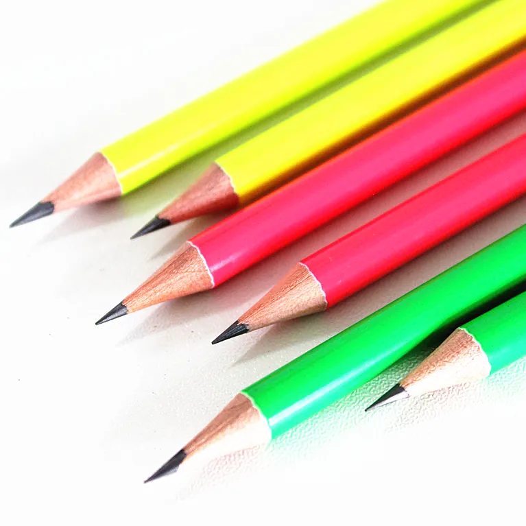 Nuovo anno sconto Standard matita di Legno di Nuovo disegno Per Ufficio e Per la scuola matita usa esagonale neon matita HB