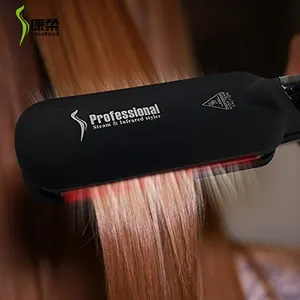 Fers plats infrarouges de vapeur de redresseur de cheveux pour la beauté de cheveux et le fer à friser dans un fer