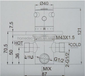 Vanne <span class=keywords><strong>thermostatique</strong></span> de mélange pour pulvérisateur de bidet, vanne de contrôle de la température - Product Image 4