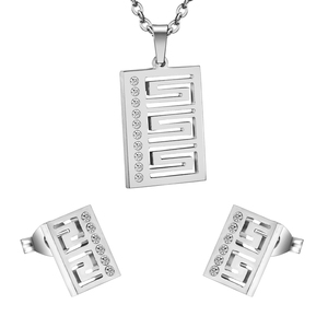 Brincos para mulheres, joias banhadas a ouro 18k, joias, conjunto de pingente - Product Image 3