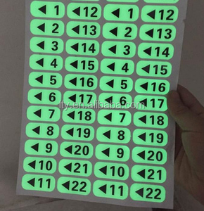 Luce notturna nel buio lettera adesivo in vinile 100 pz stampa UV autoadesivo impermeabile - Product Image 2