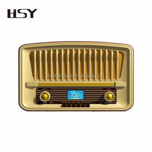 Retro Antique bằng gỗ thoa kỹ thuật số đài phát thanh Kép Đồng hồ báo thức FM Đài phát thanh - Product Image 4