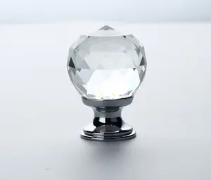 Pomos de cristal para cajón de armario, de estilo de herrajes para muebles baratos