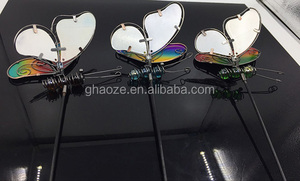 3 Stück pro Set Schmetterling-Gartendekoration aus Schmiedeeisen, Dekorationen zum Aufstecken, 15 x 13 x 58 cm - Product Image 6