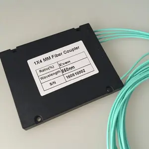 FTTH LC/upc 1x4 fiber coupler Multi-Mode OM3 10G Fiber Optical Splitter 850nm Coupler