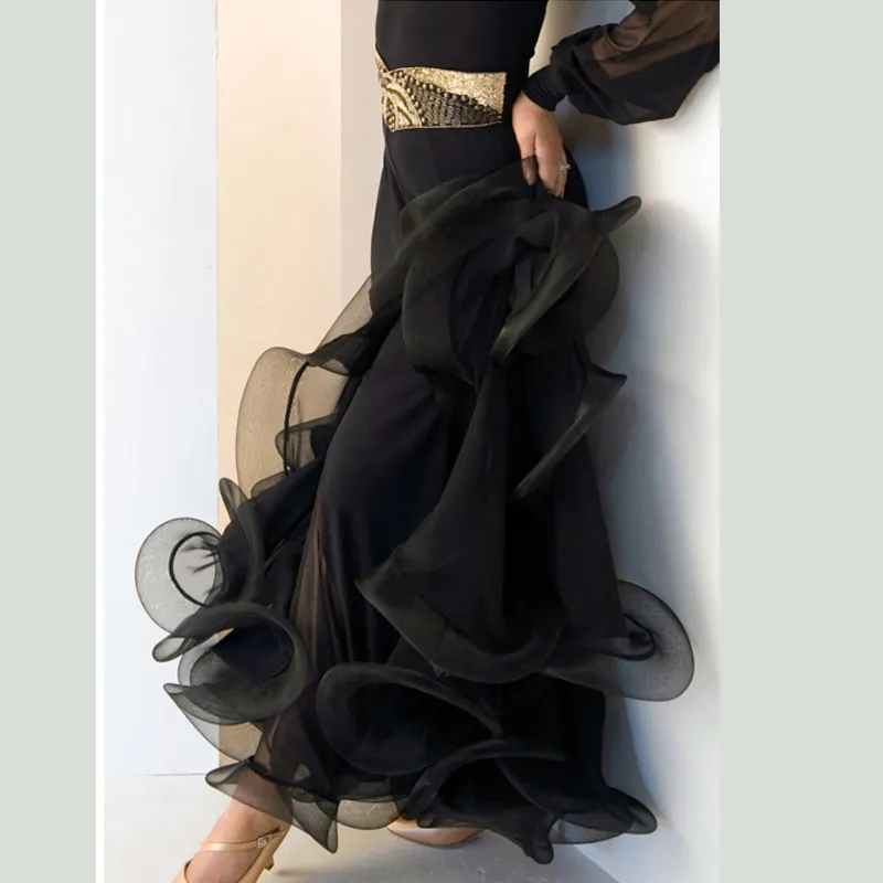 Высококачественные женские длинные юбки OCTM008 западных размеров, современные танцевальные костюмы