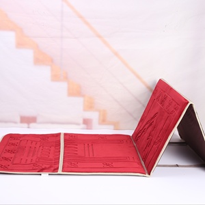 Tapis de Prière Musulman Pliable Gaufré Très Demandé Sejadah <span class=keywords><strong>Sandar</strong></span> avec Dossier et Poche - Product Image 2