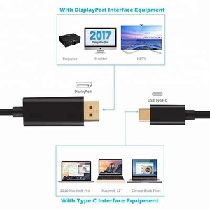 <span class=keywords><strong>USB</strong></span> 3,1 tipo <span class=keywords><strong>C</strong></span> macho a <span class=keywords><strong>DP</strong></span> DisplayPort macho 4 K Cable para MacBook Pro 2016 ChromeBook 4 K 60 hz 1,8 m 6ft 2 m 3 M 5 M - Product Image 2