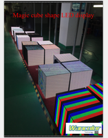 Module d'affichage LED à angle droit pivotant de 45 degrés, pour cube d'affichage Led, forme carrée, cube, p2/p2.5/p3/p4/p5